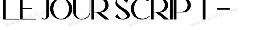 LE JOUR SCRIPT字体转换